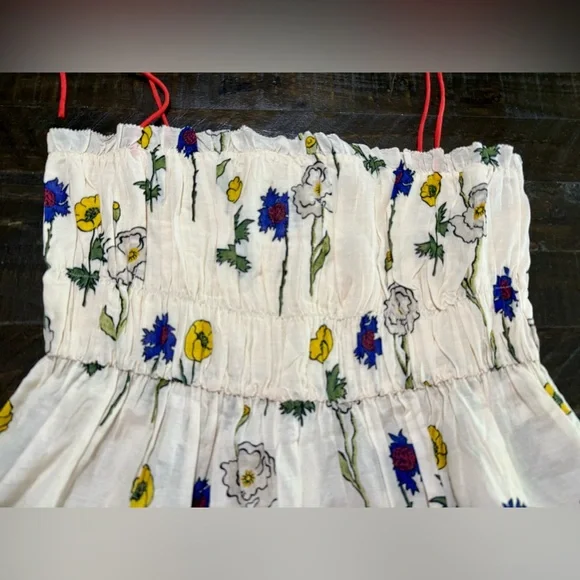 NWT Rhode Julieta Peplum Top in Saba Tie Straps Sz Large - Picture 10 of 14